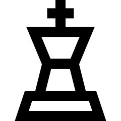 Chess King Icon from Sharp Line Set