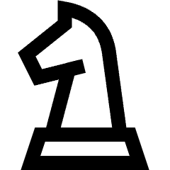 Chess Knight Icon from Sharp Line Set