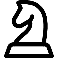 Chess Knight Icon from Core Line Set