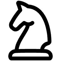 Chess Knight Icon from Plump Line Set