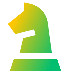 Chess Knight Icon from Sharp Gradient Set