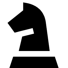 Chess Knight Icon from Sharp Solid Set