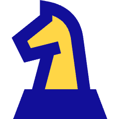 Chess Knight Icon from Sharp Pop Set