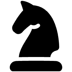 Chess Knight Icon from Plump Solid Set