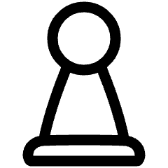 Chess Pawn Icon from Plump Line Set