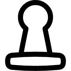 Chess Pawn Icon from Flex Line Set