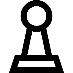 Chess Pawn Icon from Sharp Line Set