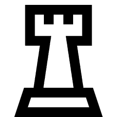 Chess Rook Icon from Sharp Line Set