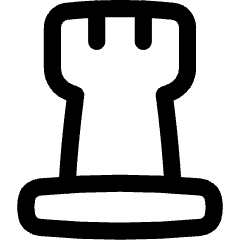 Chess Rook Icon from Flex Line Set