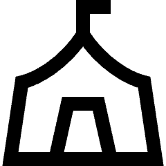 Circus Tent Icon from Sharp Line Set