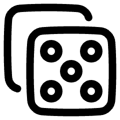 Dice Icon from Plump Line Set