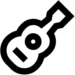 Guitar Icon from Sharp Line Set