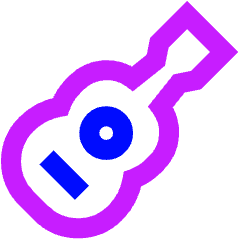 Guitar Icon from Sharp Neon Set