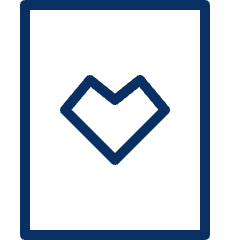 Heart Card Icon from Cyber Line Set