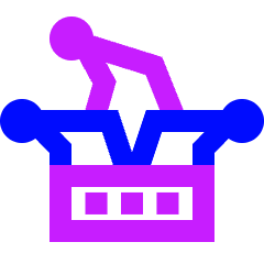 Jester Joker Hat Icon from Sharp Neon Set