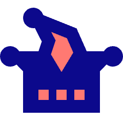 Jester Joker Hat Icon from Sharp Pop Set
