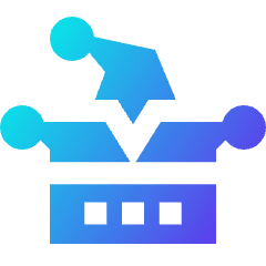 Jester Joker Hat Icon from Sharp Gradient Set