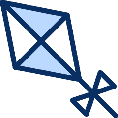 Kite Icon from Cyber Duotone Set