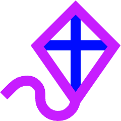 Kite Icon from Sharp Neon Set