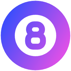 Magic 8 Ball Icon from Plump Gradient Set