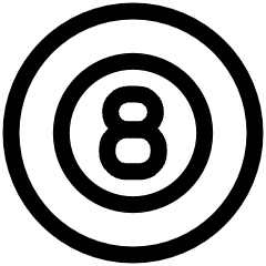 Magic 8 Ball Icon from Plump Line Set