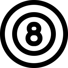 Magic 8 Ball Icon from Core Line Set