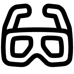 Movies 3d Glasses Icon from Plump Line Set