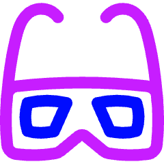 Movies 3d Glasses Icon from Flex Neon Set