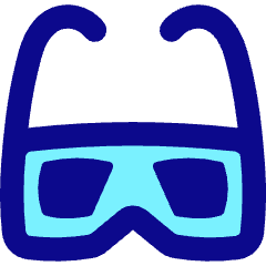 Movies 3d Glasses Icon from Flex Pop Set