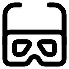 Movies 3d Glasses Icon from Core Line Set