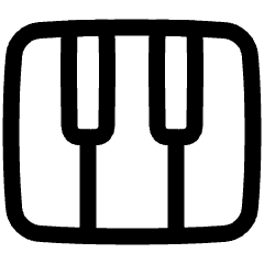 Piano Keys Icon from Plump Line Set