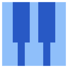 Piano Keys Icon from Sharp Flat Set