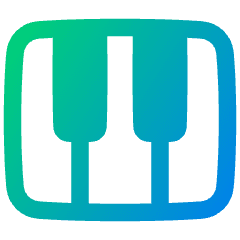 Piano Keys Icon from Plump Gradient Set