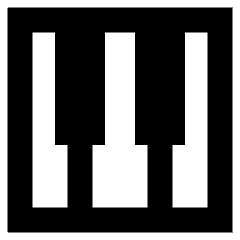 Piano Keys Icon from Sharp Solid Set