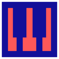 Piano Keys Icon from Sharp Pop Set