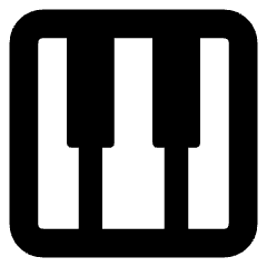 Piano Keys Icon from Core Solid Set
