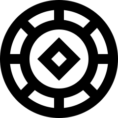 Poker Chip Icon from Sharp Line Set