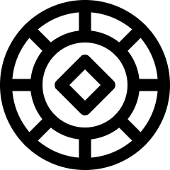 Poker Chip Icon from Core Line Set