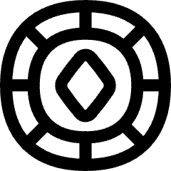 Poker Chip Icon from Flex Line Set