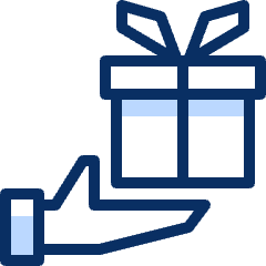 Present Hand Icon from Cyber Duotone Set