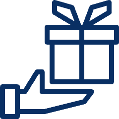Present Hand Icon from Cyber Line Set
