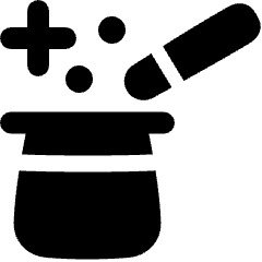 Show Hat Magician Icon from Plump Solid Set