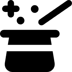 Show Hat Magician Icon from Core Solid Set