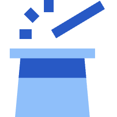 Show Hat Magician Icon from Sharp Flat Set