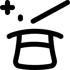 Show Hat Magician Icon from Flex Line Set