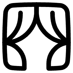 Theater Curtains Icon from Plump Line Set