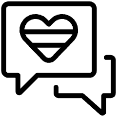 Lgbt Community Chat Bubbles Icon from Ultimate Light Set