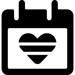 Lgbt Dating Calendar Love Icon from Ultimate Bold Set