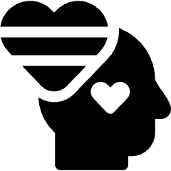 Lgbt Heart Love People Head Icon from Ultimate Bold Set