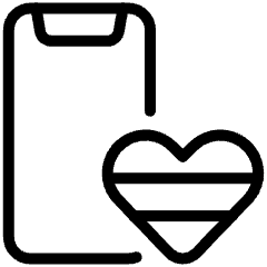 Lgbt Heart Love Smartphone Phone 2 Icon from Ultimate Light Set